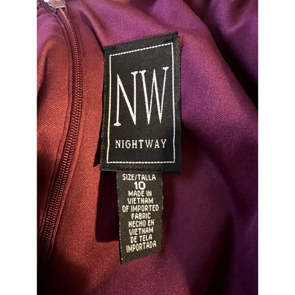 Nightway Women's Sequined Lace Bell-Sleeve Dress Women's Size 10 New with Tags S - Picture 4 of 5